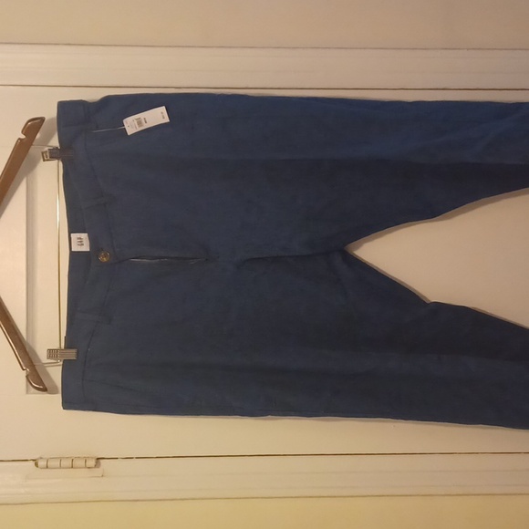 Men's GAP Blue Linen Flat Front Pants. Sz 38x32 - Picture 8 of 9